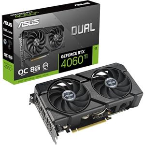 ASUS DUAL NVIDIA GeForce RTX4060 TI EVO OC Edition Scheda Grafica, 8 GB GDDR6 128-bit 18 Gbps PCIE 4.0, GPU Tweak III, DUAL-RTX4060TI-O8G-EVO