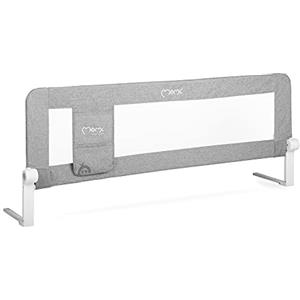 Momi Sponda di sicurezza MoMi LEXI per lettini per neonati e bambini da 18 mesi a 5 anni, sponda 148x43x30 cm per materassini da 15 a 25 cm, pieghevole a 180°, rivestimento lavabile