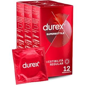 Durex Settebello Super Sottile Preservativi ad Alta Sensibilità (0,055 mm), 36 Profilattici