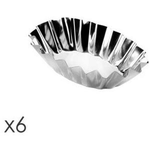 Tescoma 631522 Delicia Set di 6 Stampi Ovali per Tartellette Piccole in Metallo Resistente