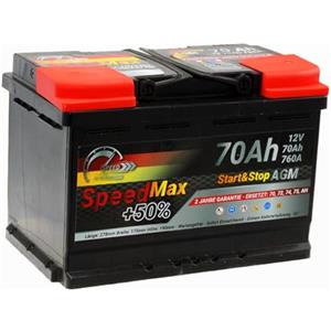 SMC Batteria Auto Speed Max 70 Ah AGM Start&stop Speed 70Ah 760A 12V L3