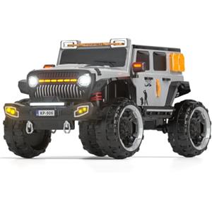 FP-TECH AUTO ELETTRICA PER BAMBINI MACCHINA SUV JEEP 2 POSTI 4WD 12V CON TELECOMANDO USB MP3 (Grigio)