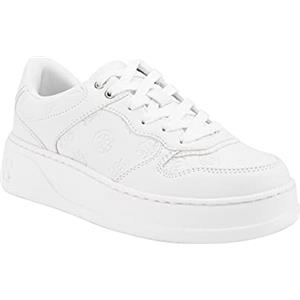 GUESS Cleva, Scarpe da Ginnastica Donna, Giardino Bianco opulento, 36.5 EU