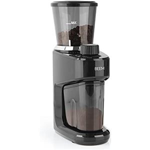 BEEM 3980 GRIND-INTENSE - Macinacaffè elettrico, 160 g, macina conica in acciaio inox, regolazione a 15 livelli, contenitore per chicchi rimovibile, 150 Watt
