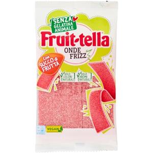 Fruit-tella Onde Frizz - Caramelle Gommose Frizzanti alla Frutta, Senza Gelatina Animale, Vegan, 145g