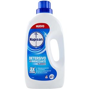 Napisan Detersivo Lavatrice Liquido, Detersivo Igienizzante, Classico 3x azione, Lavaggi, Nessun Colore, 1.15 l, Senza Profumazione. da 23 lavaggi