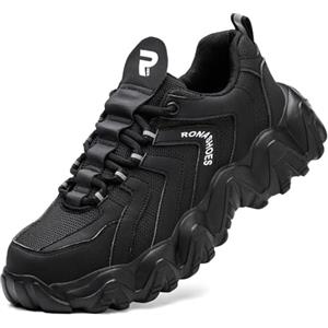 Rona Shoes Scarpe Antinfortunistiche Scarpe da Lavoro Antinfortunistiche Comode Leggere Comode Uomo Donna Uranus Black EU 47