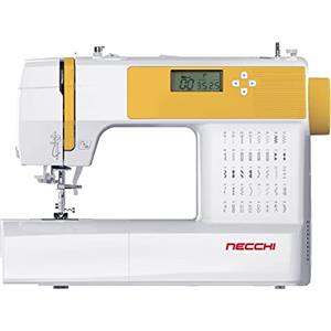 Necchi HP04 macchine per cucire elettronica 40 punti nterno in pressofusione in Alluminio, scocca in ABS diplay LCD Yellow