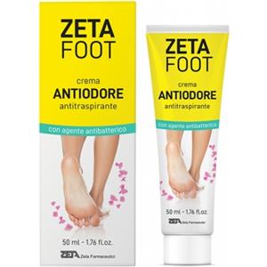 ZetaFarmaceutici ZetaFoot Crema Antiodore 50ml - Antitraspirante e Antibatterica per Piedi