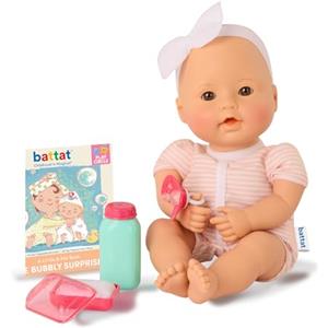 Battat Baby Sweetheart - Tempo di bagno - bambola neonato dal corpo morbido di 30,5 cm con accessori - con libro di fiabe di facile lettura