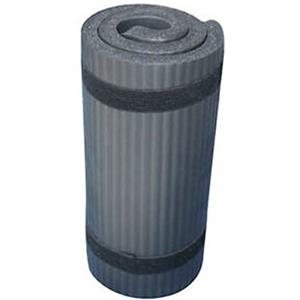 ausuky Spessore 15 mm, tappetino antiscivolo per yoga perdere peso, tappetino da meditazione, pilates, palestra (nero)