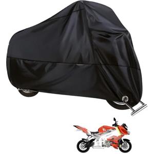 Rubessia Telo Coprimoto, Telo Moto da Interno, Coprimoto Impermeabile Per Esterno, Copri Moto 190T Copertura Moto Universale per Scooter Motorino, Resistente a Polvere/Pioggia/Vento/Foglie (245x105x125cm)
