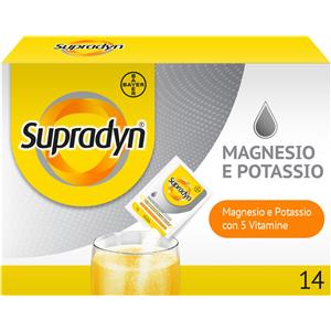 BAYER SPA Supradyn Magnesio E Potassio, Integratore Sport Con Vitamine B, Vitamina C E Minerali 14 Bustine Effervescenti