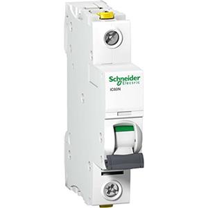 Schneider A9F05120 Interruttore di Circuito iC60N, 1P, 20A, D, Nero