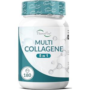 VitaminPure MultiCollagene Idrolizzato PURO 100%, Peptidi di Collagene Marino e Bovino Tipo 1, 2, 3, 5, 10 - Collagene integratore per pelle, ossa, capelli, unghie e articolazioni - VitaminPure