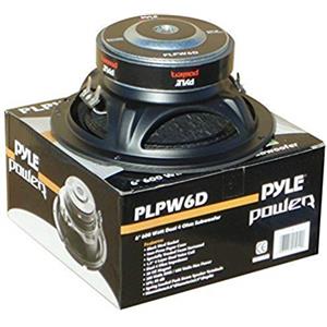 Pyle 1 PLPW6D subwoofer 16,5 cm 6,5 da 300 watt rms 600 watt max doppia bobina da 4+4 ohm dvc dual voice coil per cofano bagagliaio auto, 1 pezzo