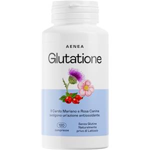 AENEA Glutatione Forte, 120 cps ad Alto dosaggio (1000mg) - Azione Depurativa - Ricco di Antiossidanti Naturali - Potente Anti-età, Rallenta l'invecchiamento - Con Rosa Canina e Cardio Mariano - Aenea