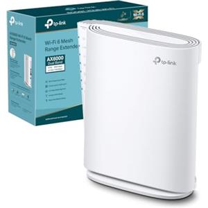 TP-Link RE900XD Ripetitore WiFi 6 AX6000Mbps Doppia Banda, 160MHz, 2,5 Gigabit Porta, Amplificatore Mesh WiFi Extender, Ripetitore WiFi Potente Per Casa, Access Point, MU-MIMO, Da Tavolo o Da Parete