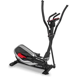 BOUDECH TURBO 9000 - Bici ellittica a resistenza magnetica con volano da 9kg cyclette ellittica cross trainer con display LCD e cardiofrequenzimetro incorporato