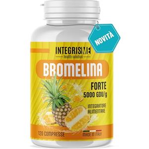 INTEGRISME Bromelina Forte Drenante Purissima 5000 Gdu Gastroprotetta 120cpr - Supporto per Gambe e Ritenzione Idrica