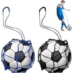 Jeffdad 2 reti da calcio per allenamento e allenamento di palloni da calcio da solo, per allenamento e giocoleria (adatta per palline di dimensioni 3, 4, 5)