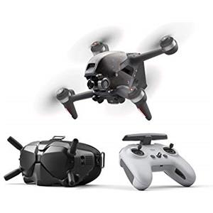 DJI FPV Combo, Drone UAV con visuale in prima persona, video in 4K, esperienza di volo immersiva, FOV di 150°, trasmissione HD a bassa latenza, freno di emergenza e volo stazionario, grigio