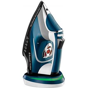 Russell Hobbs Ferro da Stiro, Colpo vapore 210g/ min, Vapore continuo 45g/min, 350 ml serbatoio, Auto Pulente, Uso Verticale, 2600 W, Cordless One Temperature, 26020-56
