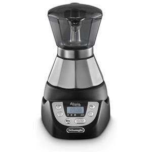 De'Longhi Alicia PLUS EMKP21.B Caffettiera Moka Elettrica 1-2 Tazze, Caffè caldo per 30 minuti, Spegnimento automatico, Risparmio energetico, Facile da usare e da pulire, Nero/Argento