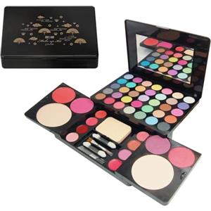 CHSEEO Trousse Trucchi Donna, Trousse Trucchi Ragazza, 49 Colore Palette di Ombretti per Trucco, Trucchi Tutto in Uno Tavolozza Completo Valigetta con Ombretto, Gloss, Rossetti e Polveri Viso