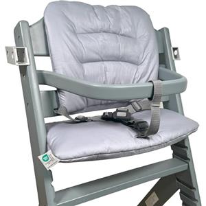LaLoona baby bedding LaLoona Cuscino Seduta Seggiolone Pappa Per Safety 1st/Bebeconfort Timba - Cuscino Seggiolone Pappa Bimbo 2 Pezzi, OEKO-TEX Standard 100, Lavabile in Lavatrice - Grigio