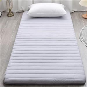 XDone Materasso a pavimento, singolo, ispessito, 5 cm, morbido, tatami giapponese, portatile, arrotolabile, letto pieghevole, per casa e campeggio (grigio, 90 x 190 cm)