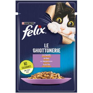 Purina Felix Le Ghiottonerie Cibo Umido per Gatti Gusto Agnello - Confezione da 26 Bustine da 85 gr