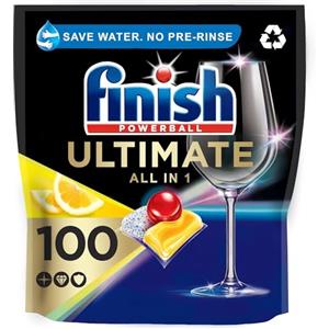 Finish Quantum Ultimate - Pastiglie per lavastoviglie al profumo di limone, 100 pezzi