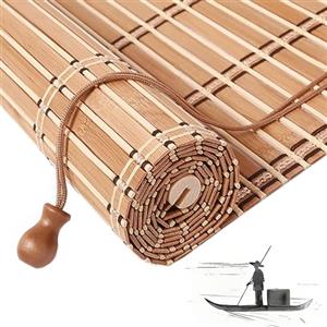 Sh000ad Tapparella in Bamboo Tenda a Rullo in bambù in Stile retrò,Tende a Pacchetto,Tende da Finestra,Veneziane Avvolgibile in bambù Parasole per Finestre e Porte,Larghezza x Altezza (40cm x 140cm)