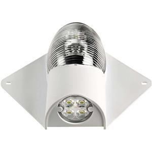 Osculati Luce di Via e Coperta LED 12/24 V Corpo Bianco con Certificazioni EN60945 e RINA