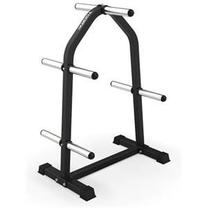 Toorx Rastrelliera Porta Dischi Pro RPD-B50PRO - 8 Manicotti di Carico, Colore Nero, Dimensioni 58x53x96 cm