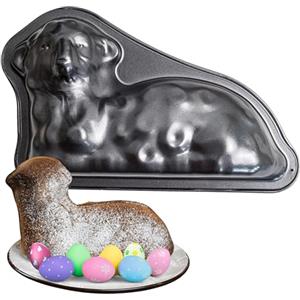 KIBS group Stampo per torta di agnello di Pasqua Agnello Stampo per torta di agnello Stampo per torta di agnello 3D su un lato 24,9 cm х 15 cm