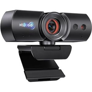 NexiGo HelloCam, Webcam 1080p con Windows Hello e Microfono, vera Privacy con Otturatore Automatico, Potenziamento Facciale, Webcam USB HD per PC, Videochiamate, Registrazione, Conferenze