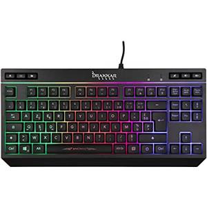 Konix Drakkar Tastiera gaming con cavo a membrana Spelheim TKL AZERTY - Formato TKL senza tastierino numerico - Retroilluminazione