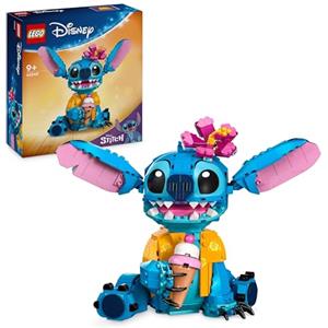 LEGO Disney Stitch, Gioco di Fantasia per Bambine e Bambini da 9 Anni in su, Personaggio con Parti Mobili, Camicia e Cono Gelato da Costruire, Giocattolo Fantasy, Idea Regalo Divertente dal Film 43249