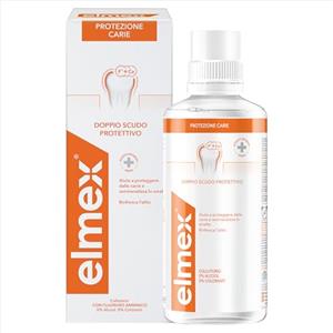elmex Collutorio Protezione Carie 400 ml I Con Fluoruro Amminico I Doppio scudo protettivo I Rinfresca l´alito I Remineralizza lo Smalto I 0% Alcohol