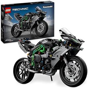 LEGO Technic Motocicletta Kawasaki Ninja H2R, Giochi per Bambini e Bambine da 10 Anni, Modellino di Moto Giocattolo in Scala da Costruire, Veicolo da Esposizione con Sterzo, Sospensioni e Motore 42170