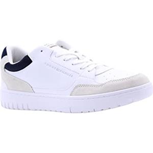 Tommy Hilfiger TH BASKET CORE RWB, Sneaker Cupsole Uomo, Bianco, 40 EU