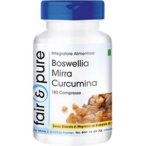 Fair & Pure® - Boswellia Mirra e Curcumina con Vitamina D3-180 Compresse