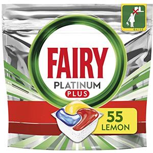 Procter & Gamble Fairy Platinum Plus Pastiglie Lavastoviglie All-in-One Bulk, Limone, 55 Compresse