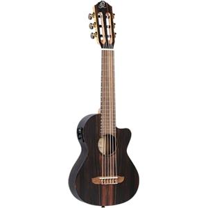 Ortega Guitars Travel Guitar elettro-acustica - Mini/Travel Series - Guitarlele 6 corde - Ebony, Mahogany (RGL5EB-CE)