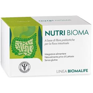 Unifarco Nutri Bioma - Integratore alimentare in bustine con inulina e gluco-oligosaccaridi per l'equilibrio della flora intestinale - 24 bustine