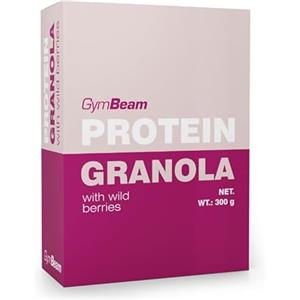 GymBeam Granola Proteica ai Frutti di Bosco 300 g - Ricca di Proteine, Senza Dolcificanti Artificiali e Adatta ai Vegani