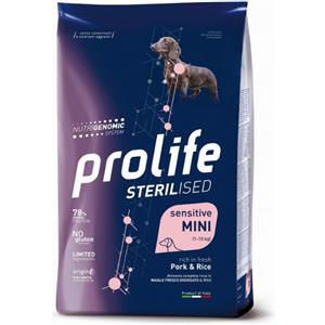 Prolife Sterilised Sensitive Mini Maiale e Riso 2 kg - Croccantini per cani - 1° ORDINE? fino al 20% di sconto