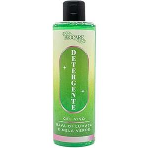 BIOCARE SHOP DETERGENTE - Gel Viso Bava di lumaca e Mela verde - Gel struccante delicato, deterge e strucca dolcemente viso e occhi - Per pelli fragili e sensibili - Biocare - Made in Italy